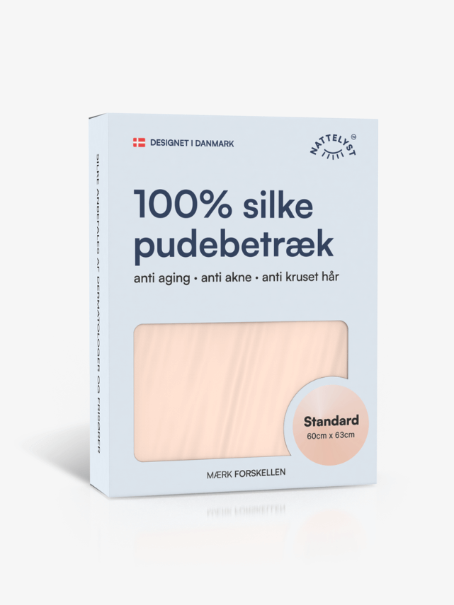 Verpackung mit Seidenkissenbezug aus 100 % Seide in Zartrosa, Standardgröße 60×63 cm, Anti-Aging und Anti-Akne