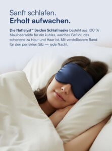 Seidenschlafmaske aus 100 % Maulbeerseide