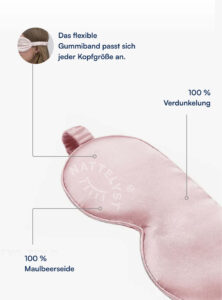 Rosie Schlafmaske aus 100 % Maulbeerseide