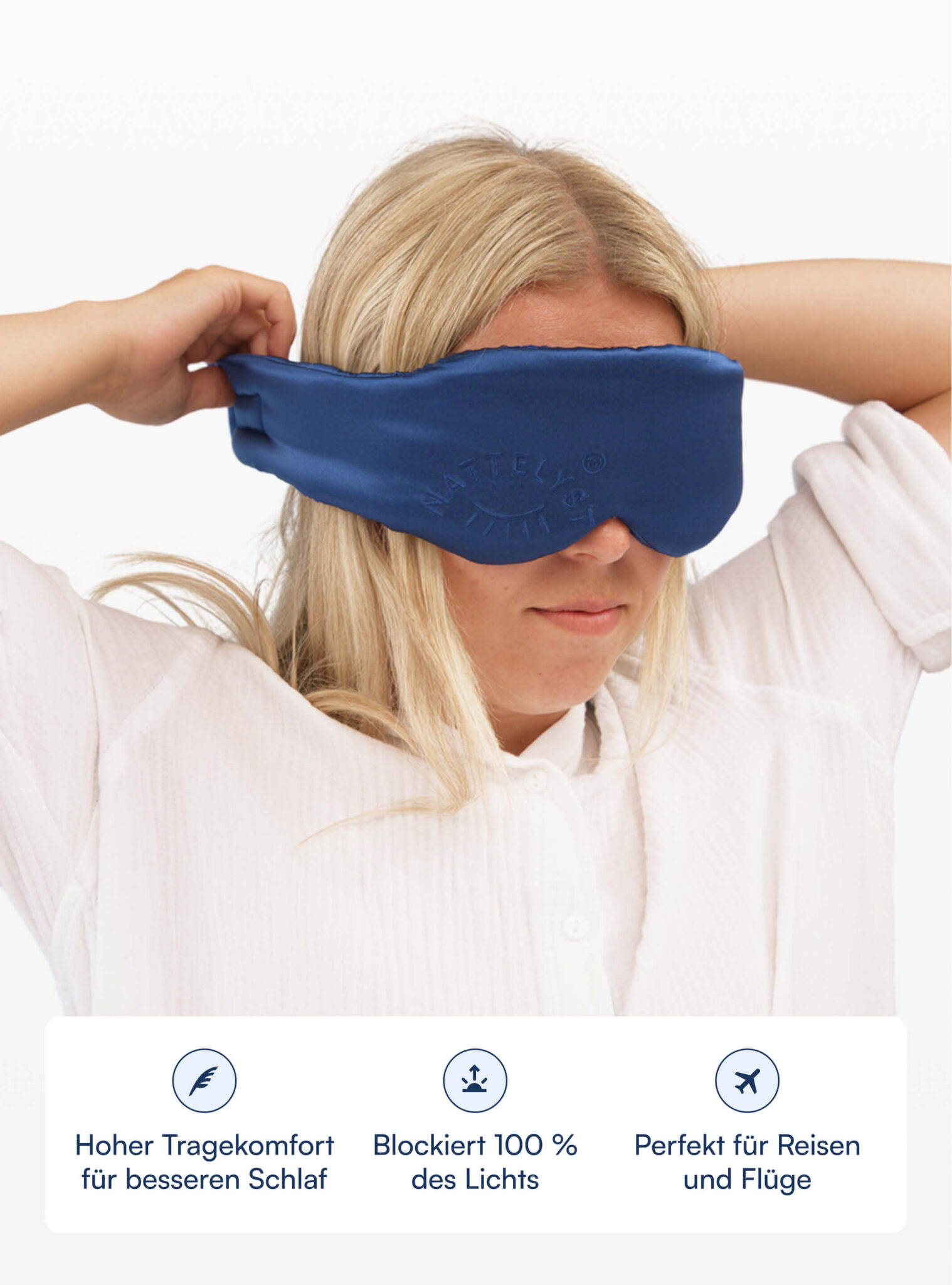 Mögli Schlafmaske aus 100 % Maulbeerseide