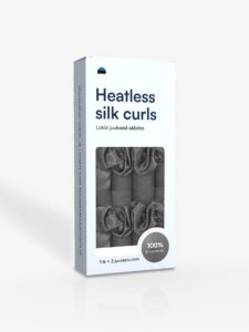 Heatless Silk Curls siidist lokirull (100% mulberry siid, OEKO-TEX)