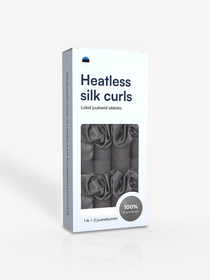 Heatless Silk Curls siidist lokirull (100% mulberry siid, OEKO-TEX)
