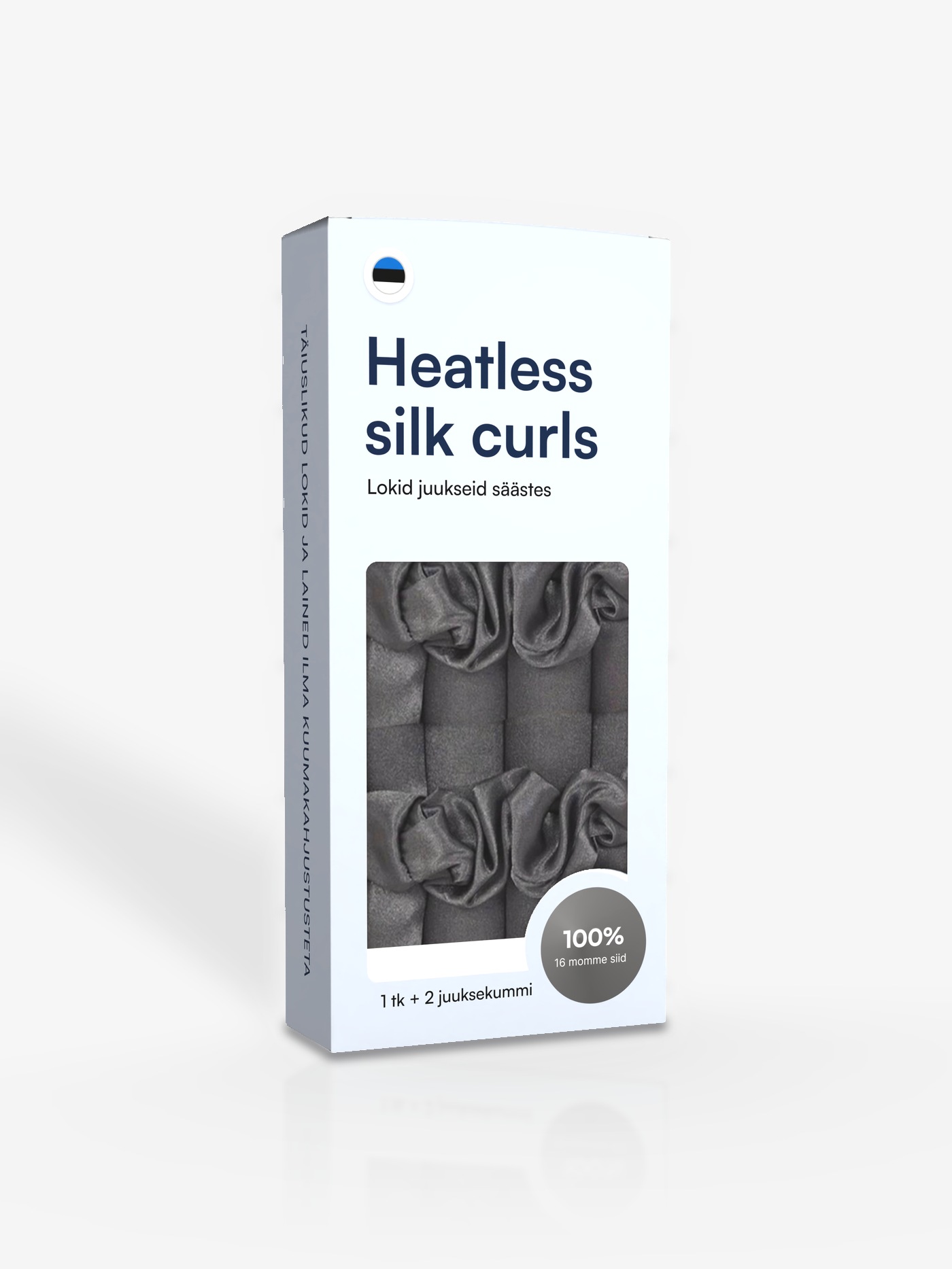 Heatless Silk Curls siidist lokirull (100% mulberry siid, OEKO-TEX)