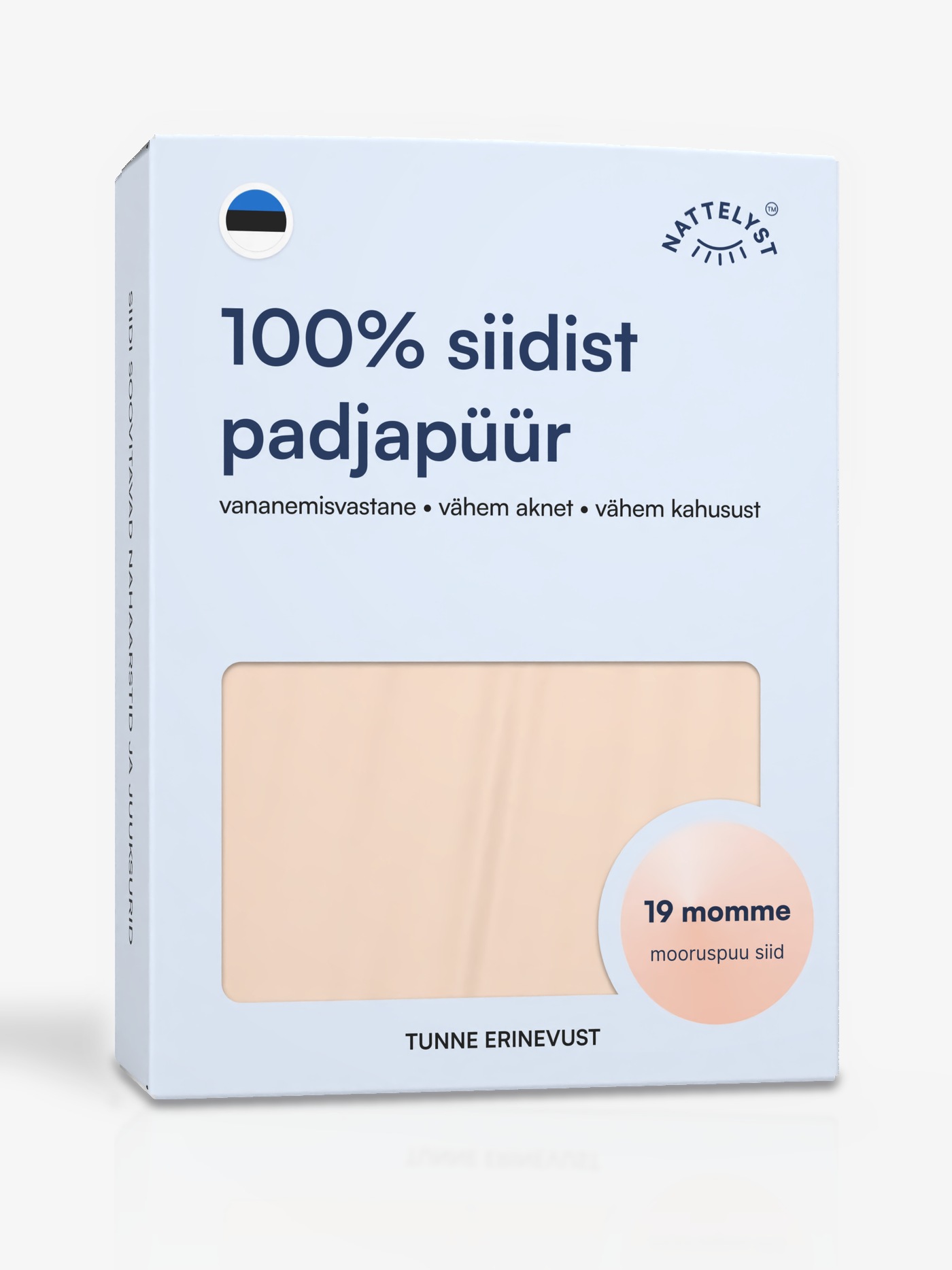 Siidist padjapüür (100% mulberry siid, OEKO-TEX), beež