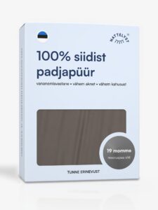 Siidist padjapüür (100% mulberry siid, OEKO-TEX), tumehall