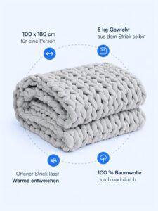 Nattelyst™ Gestrickte Gewichtsdecke